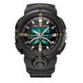 Ohsen 1702 Mens Digital Quartz Sport Wristwatch 5atm Waterproof LED Military Watches